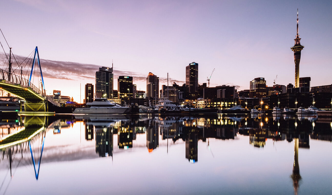 Auckland harbour skyline, New Zealand