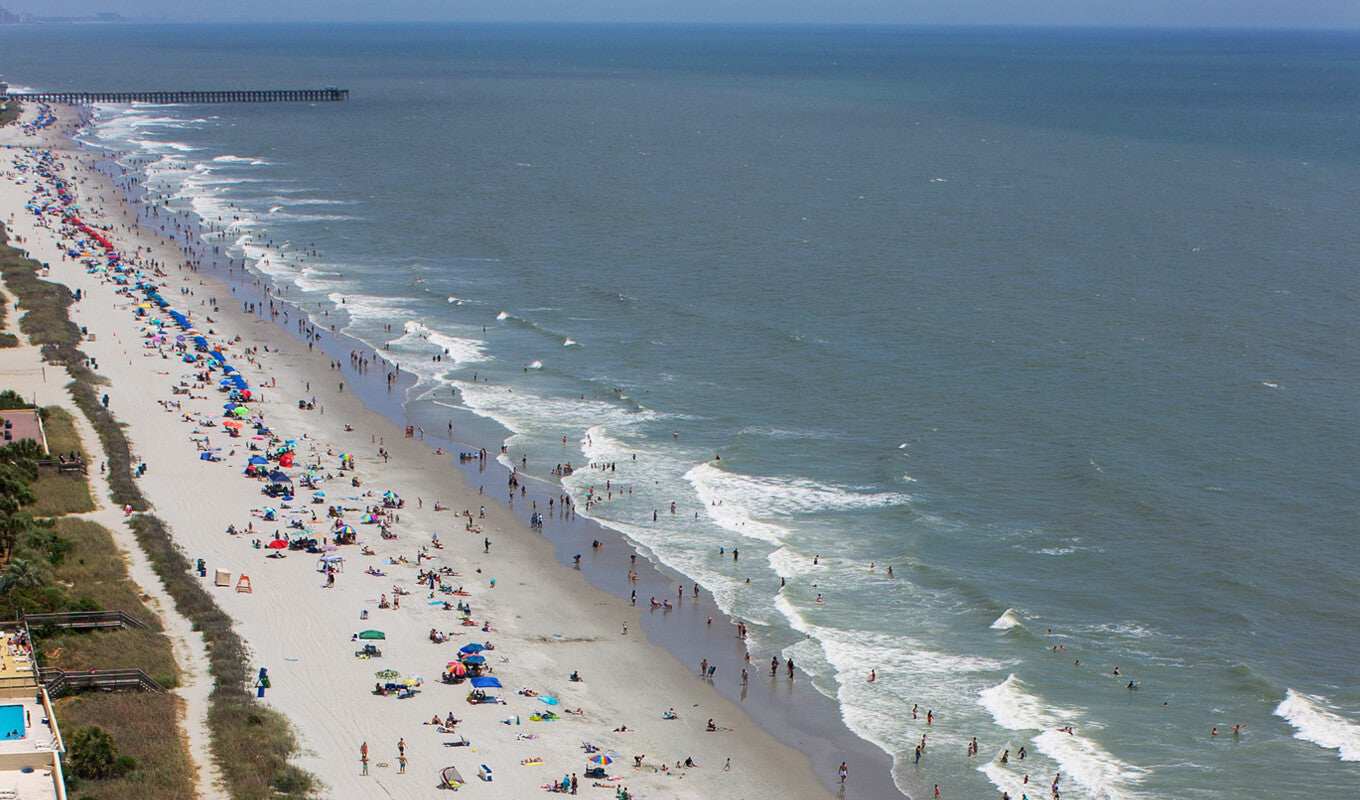 People kayaking on beautiful myrtle beach