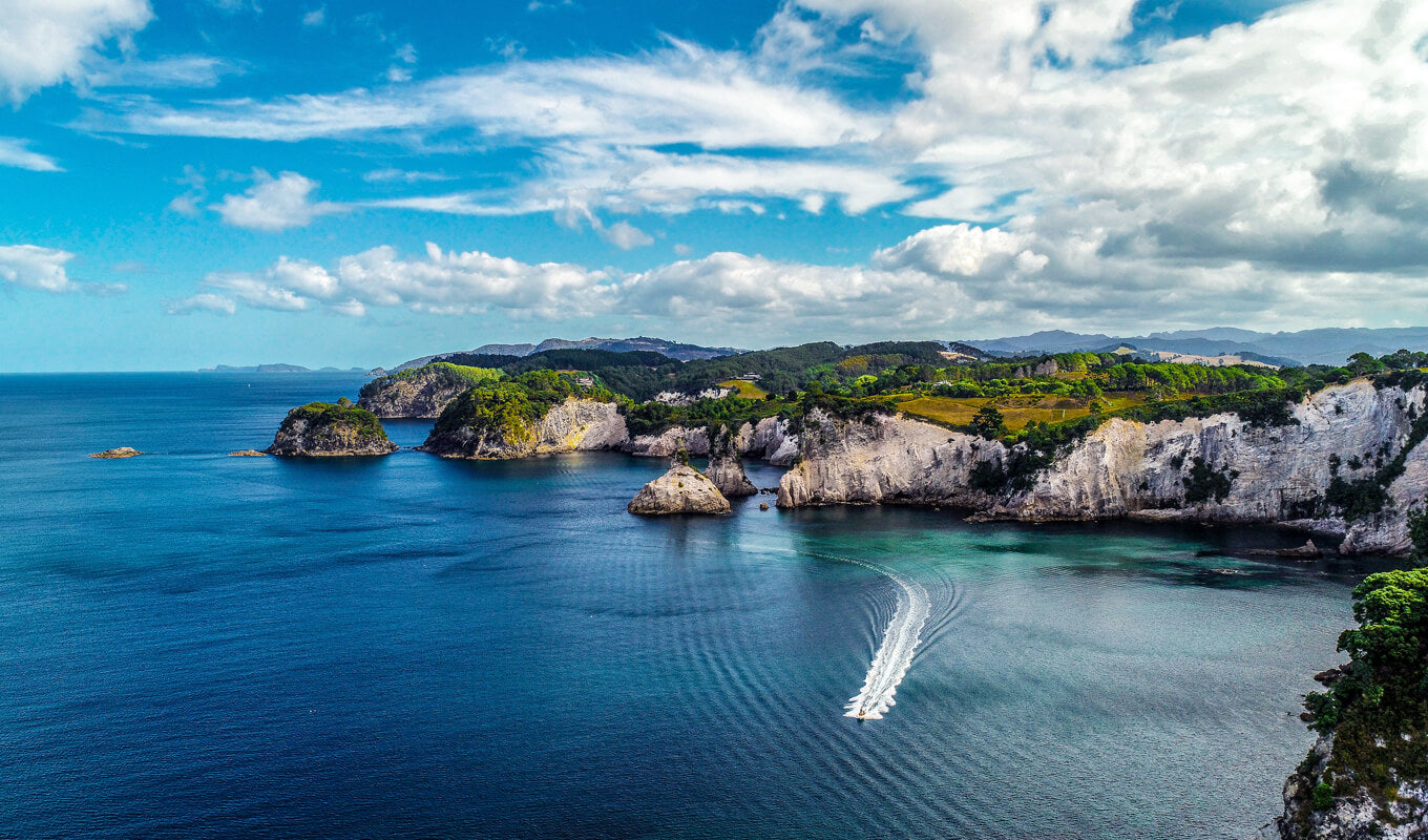 Aerial view of Coromandel, New Zealand