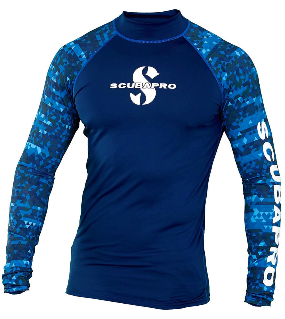 Blue Aegean scubapro men's rashguard