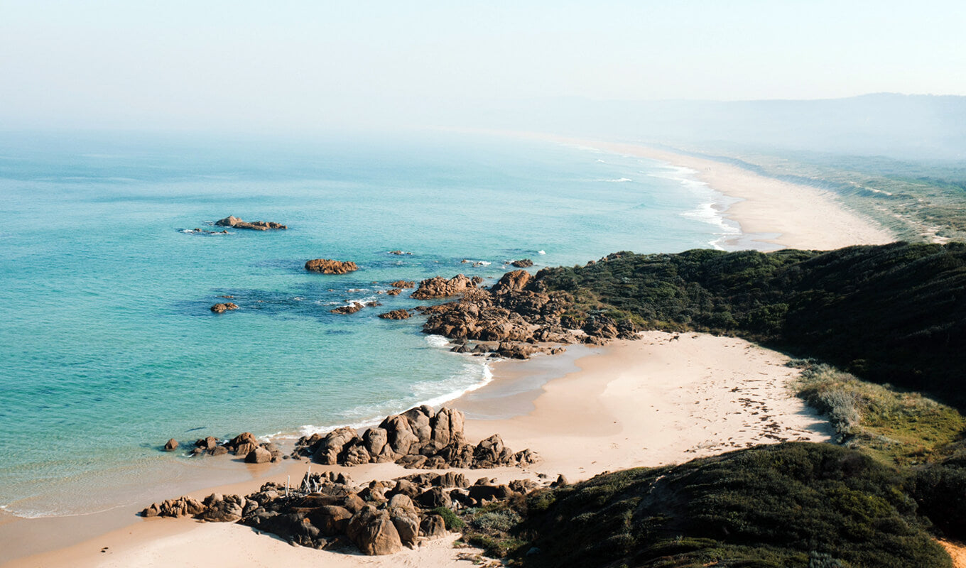 Aerial view of Gippsland lake, Victoria Australia