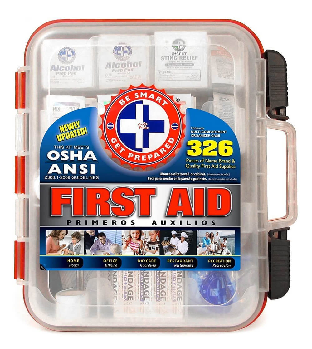 Be smart first aid kit with 326 pieces