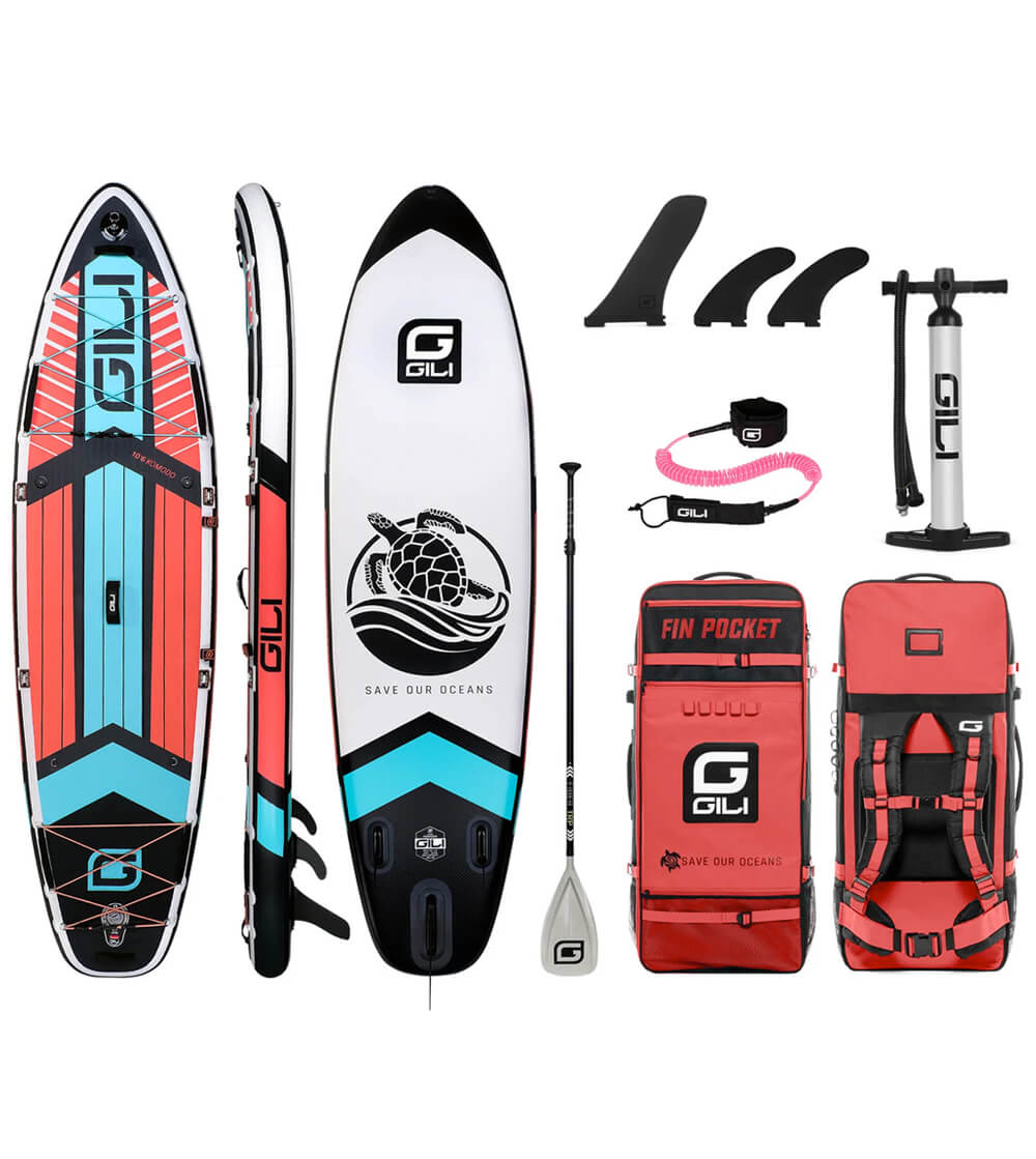 Komodo inflatable paddle board package, Coral