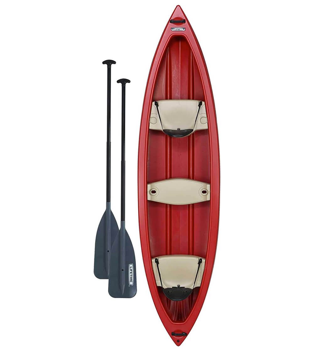 Lifetime kodiak canoe with two paddles