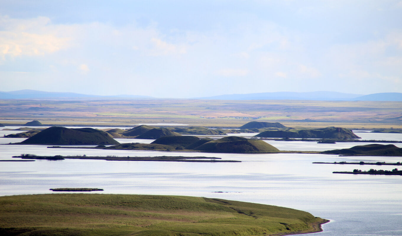 Paddle boarding in MÝVATN Lake