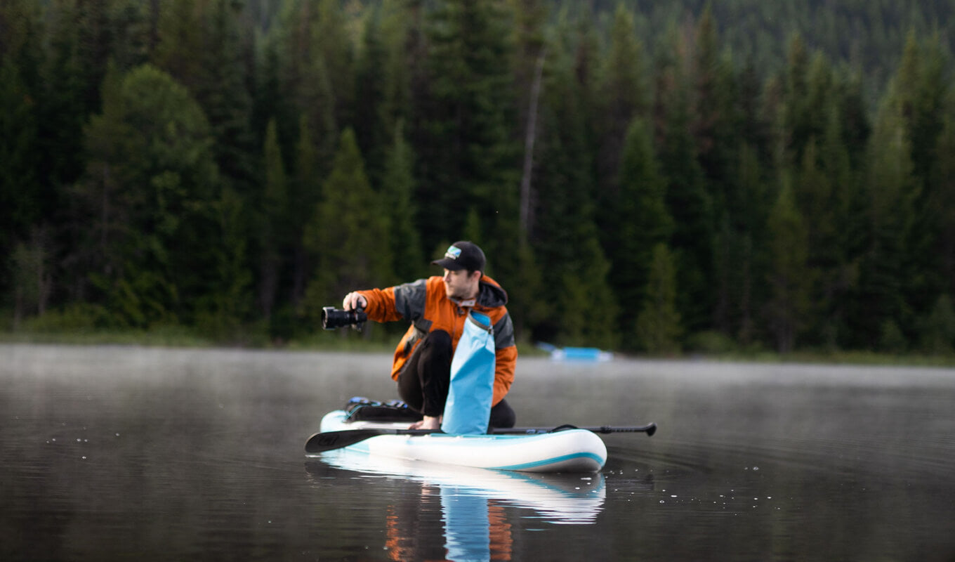 Man taking a photo while on a GILI sup
