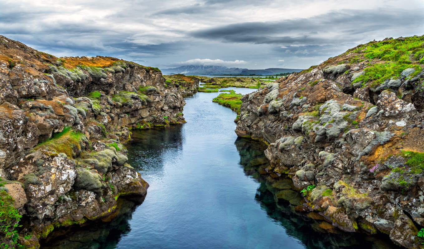 Paddle boarding in Silfra Fissure, Iceland