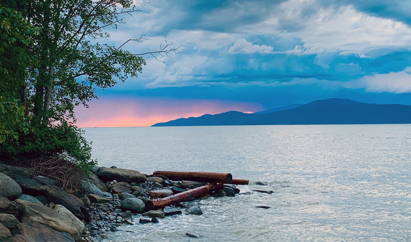 Beautiful sunset at Spanish Banks, Vancouver