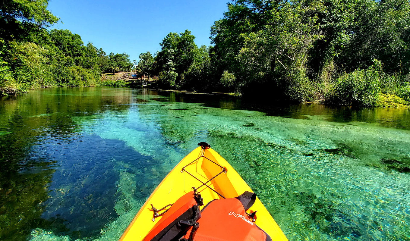 Kayaking in spring
