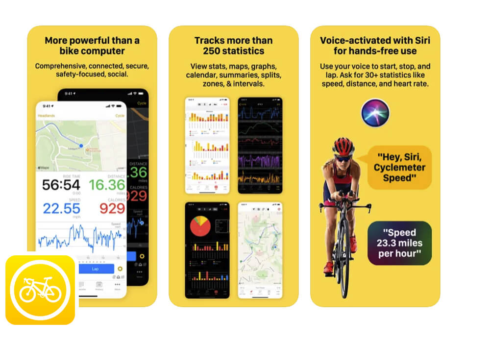 Cyclemeter app for SUP