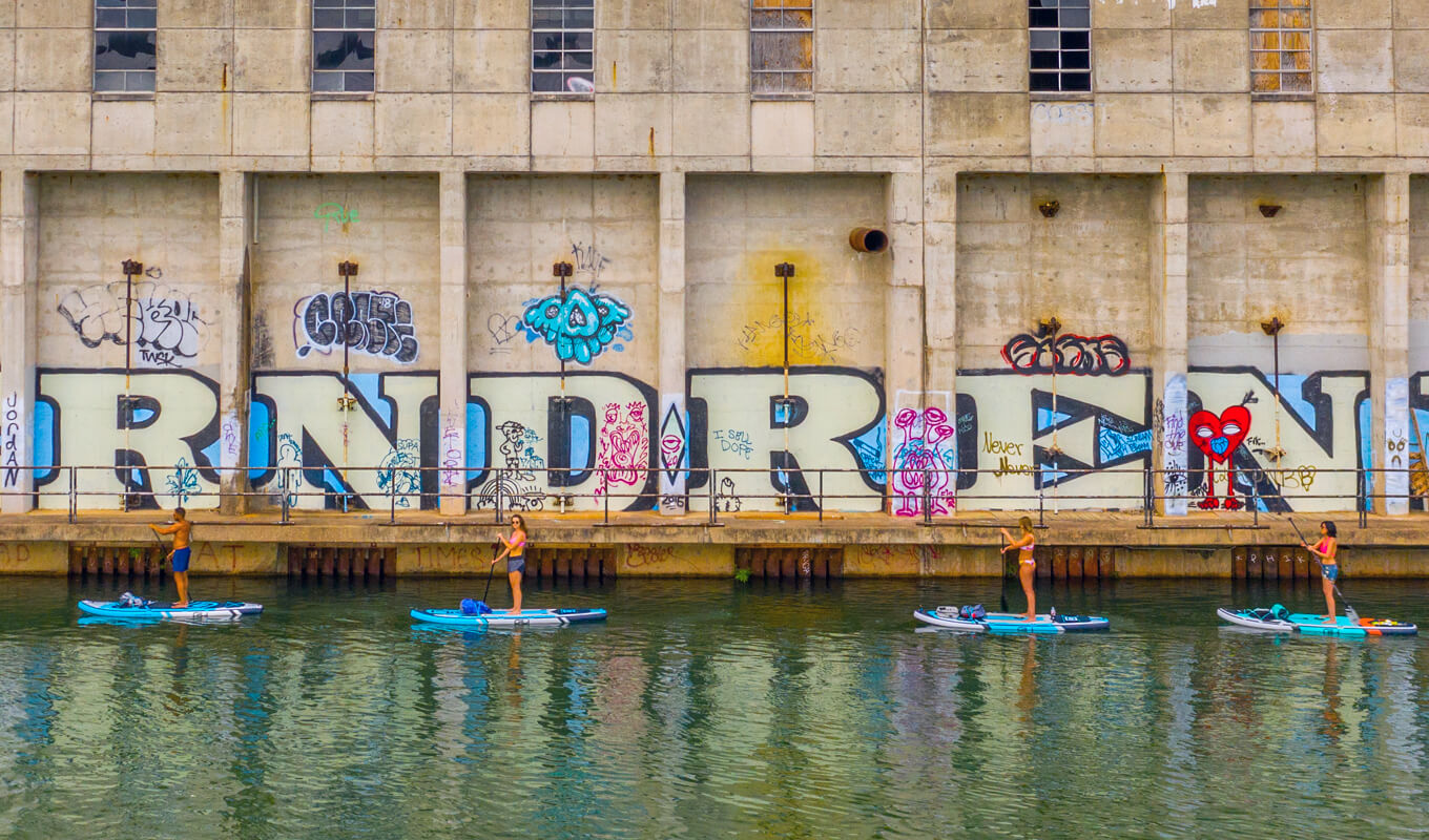 Paddle boarders in Austin
