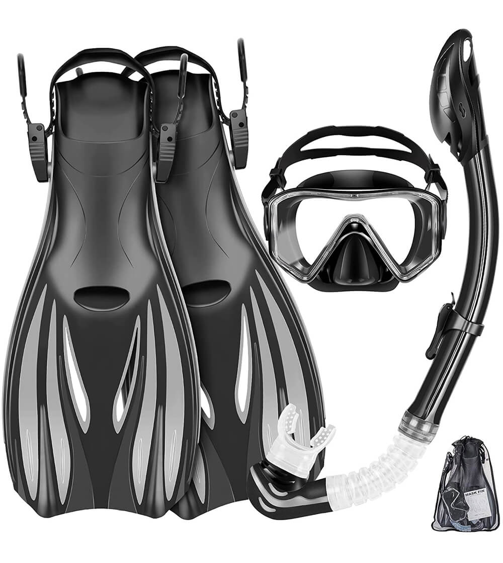 Zeeporte mask fins snorkel set